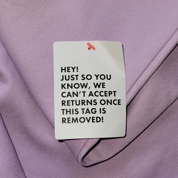 NWT ASOS LUXE Wide Flare Leg Tailored Pants Frill Overlay Lilac Purple 4 - Picture 13 of 14